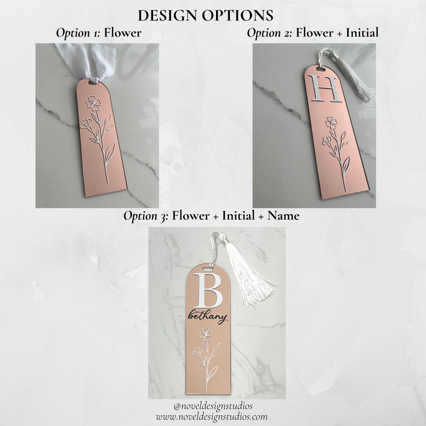 Rose Gold Bookmark