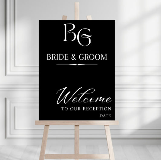 Reception Sign | CHIC NOIR Collection