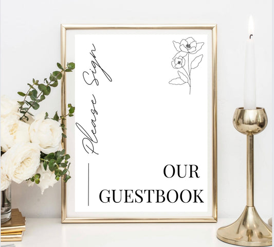 Floral Guestbook Sign | PURE RADIANCE Collection