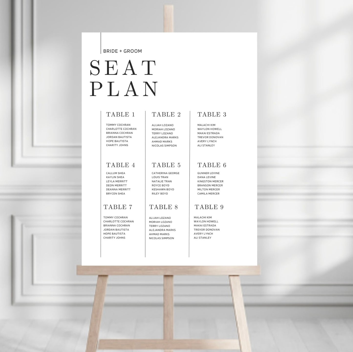 Seating Chart | PURE RADIANCE Collection