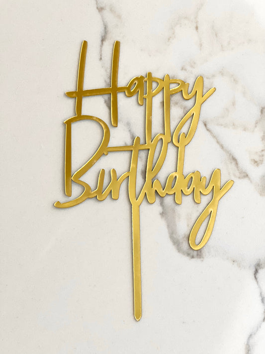 Happy Birthday Acrylic Cake Topper